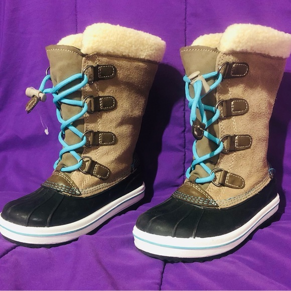 YOUTH GIRLS Suede Leather Winter Warm THERMOLITE Snow Boots Sz 13 - Picture 5 of 8